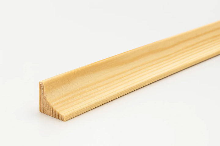 Pine Wood Scotia Trim 15×15mm & 20×20mm – Natural Decorative Skirting Edge Strip (1m & 2.4m)