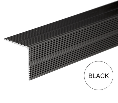 A34 35 x 35mm Anodised Aluminium Self Adhesive Non Slip Ribbed Treads Stair Nosing Edge Trim