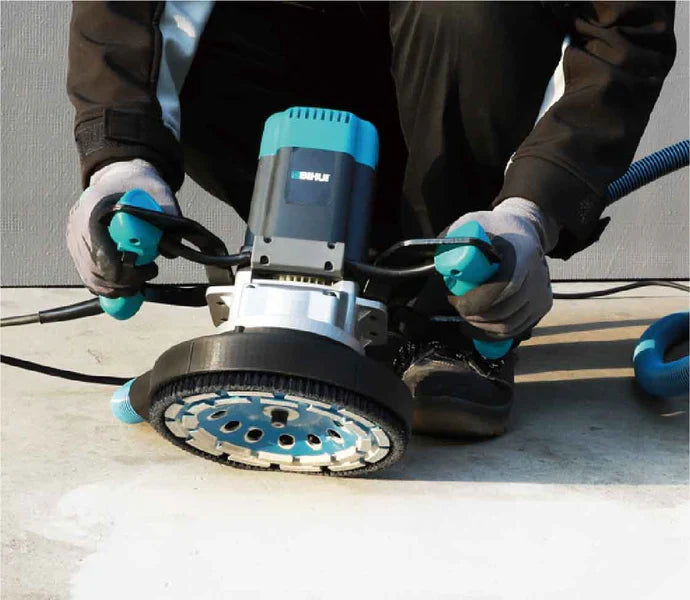 Bihui 1900W Concrete Grinder with Dual row Diamond Disc 180 mm