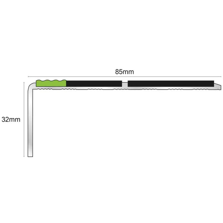  Non Slip Stair Nosing Edge Trim With Pvc Insert