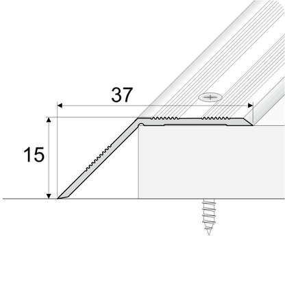 A39 37mm Aluminium Door Threshold Ramp Profile Size