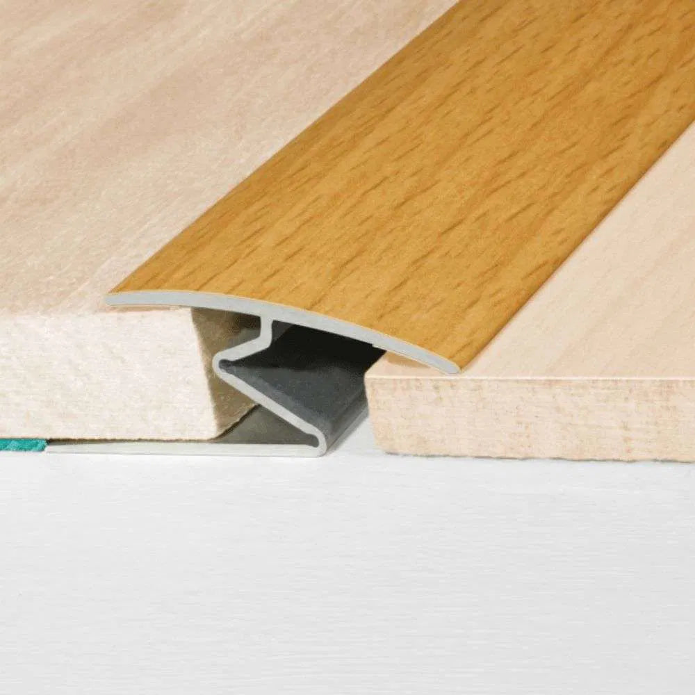 A69 32mm Aluminium Wood Effect Door Threshold Z Strip | Edge Protection & Smooth Transition