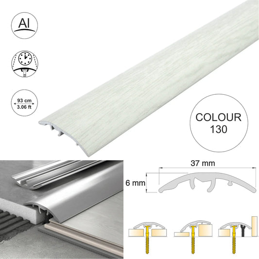 Aluminium Door Threshold Strip 37mm 4-in-1 Multi-Purpose Floor Trim S16K