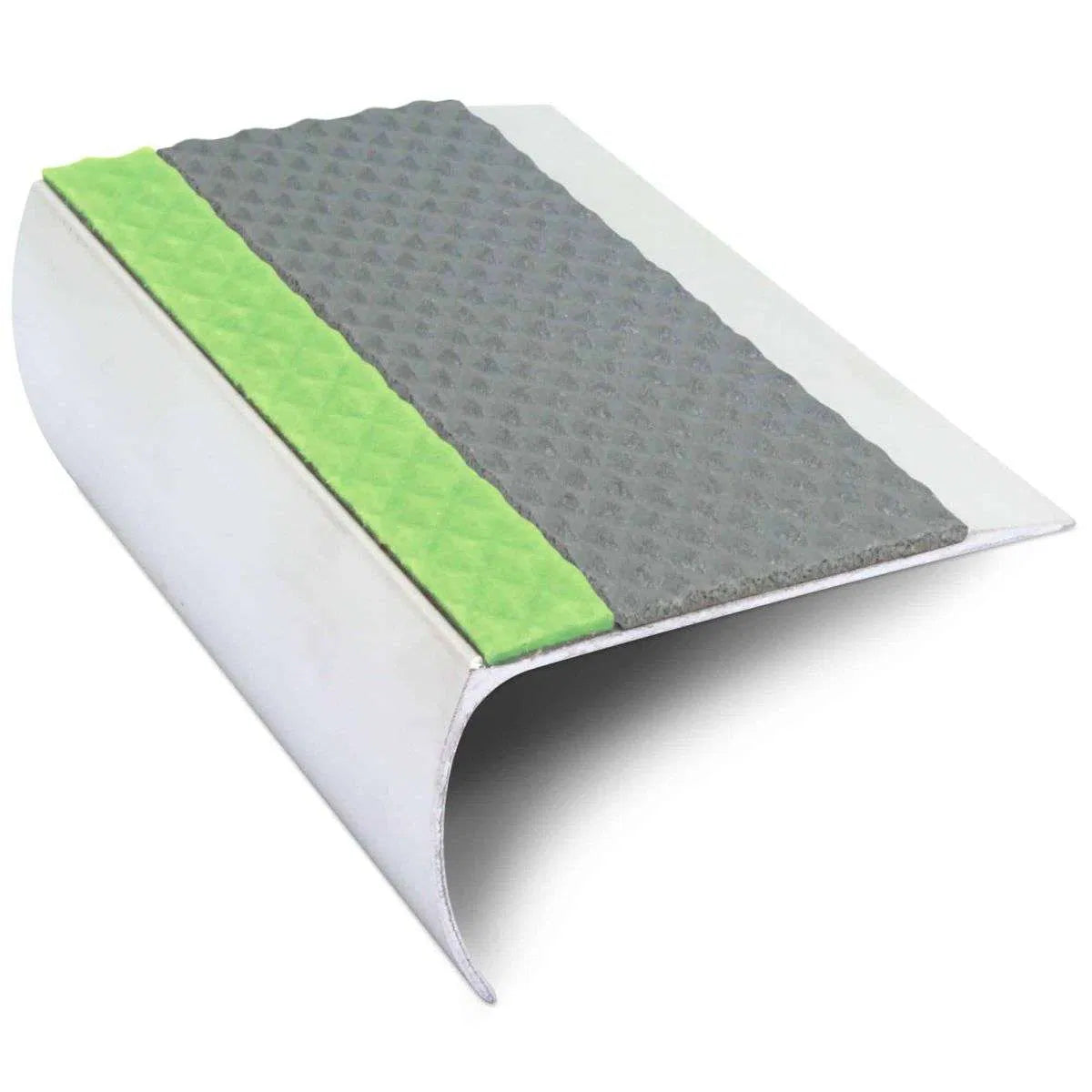 ASL25 69x40mm Tredsafe aluminium non slip stair nosing edge trim with PVC insert for UK stairs 3