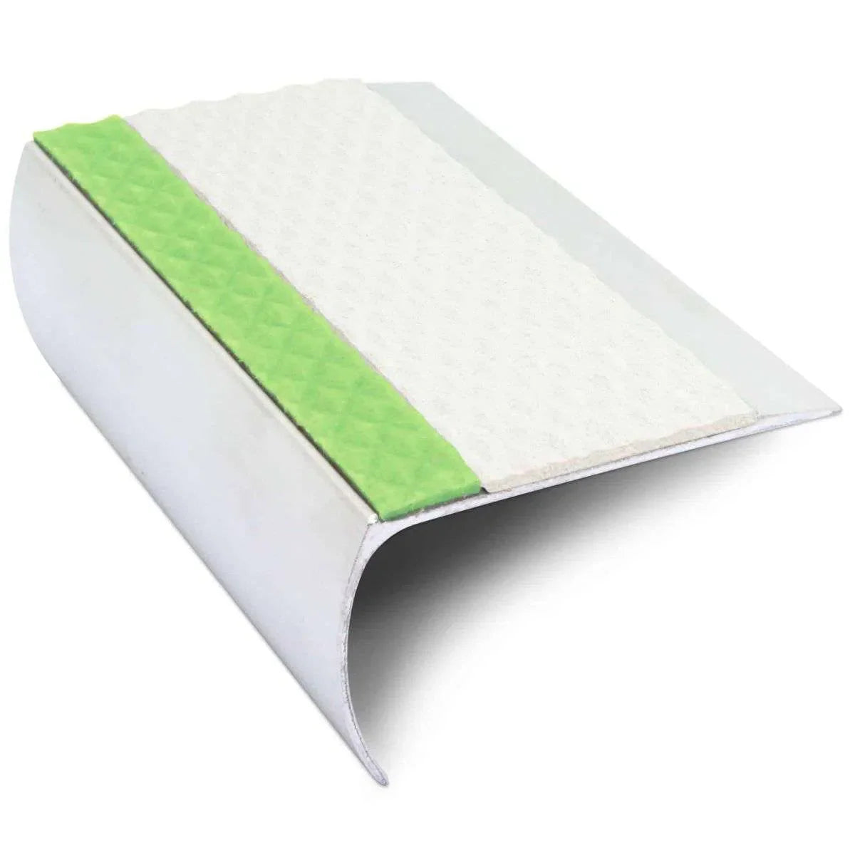 ASL25 69x40mm Tredsafe aluminium non slip stair nosing edge trim with PVC insert for UK stairs 4