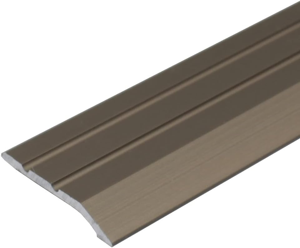 30mm aluminium threshold strip connecting uneven floor levels