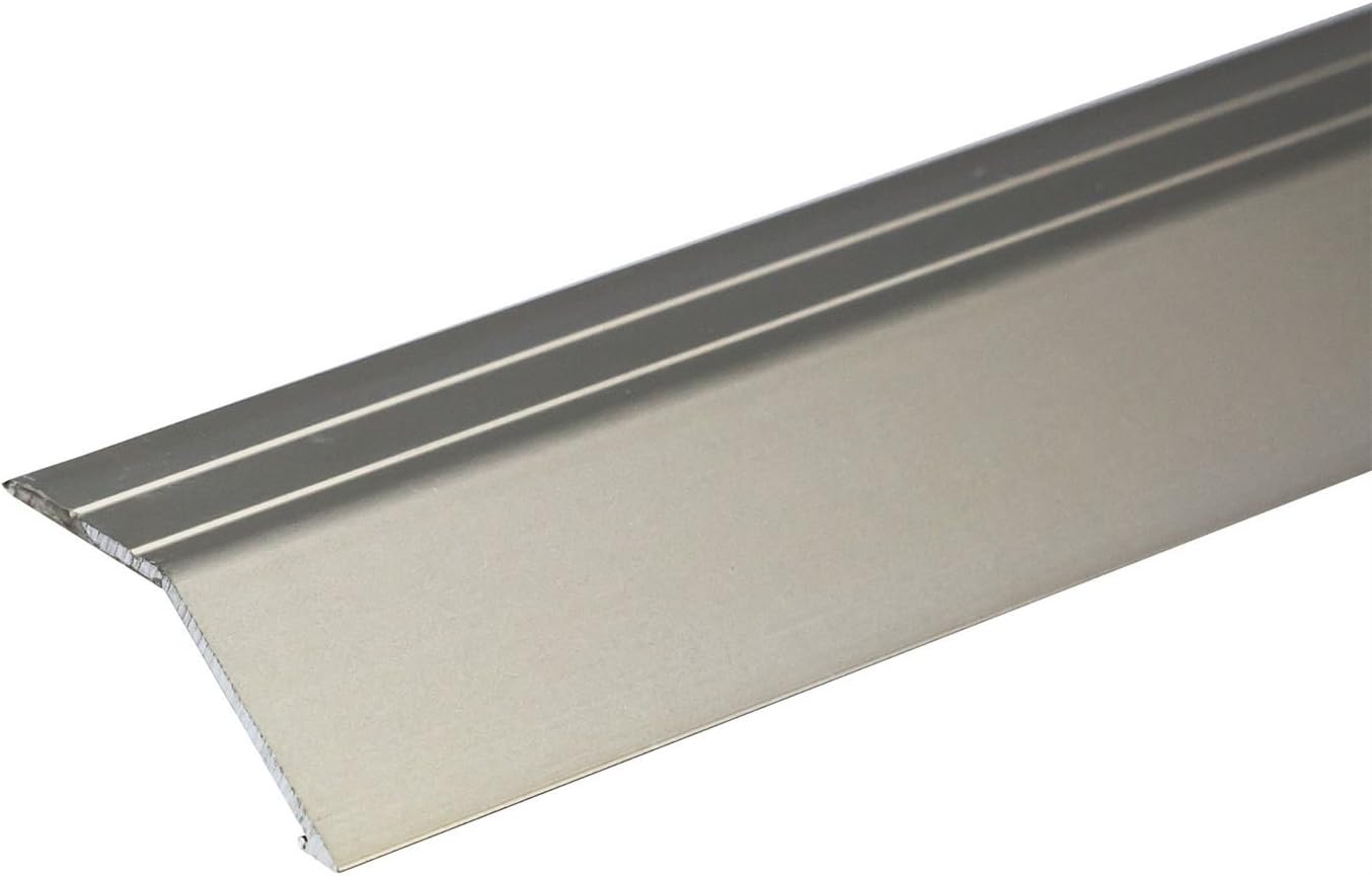 Doorway aluminium ramp threshold installed between different floor levels