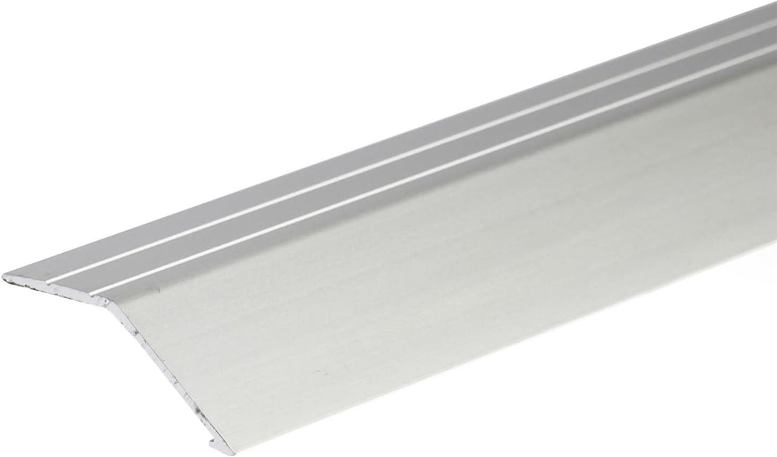 Aluminium door threshold ramp strip for carpet and vinyl flooring