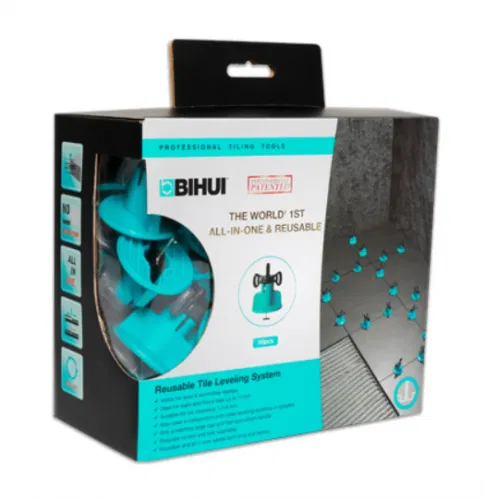 BIHUI 50pc all-in-one reusable tile levelling system used to align tiles evenly during installation. 5