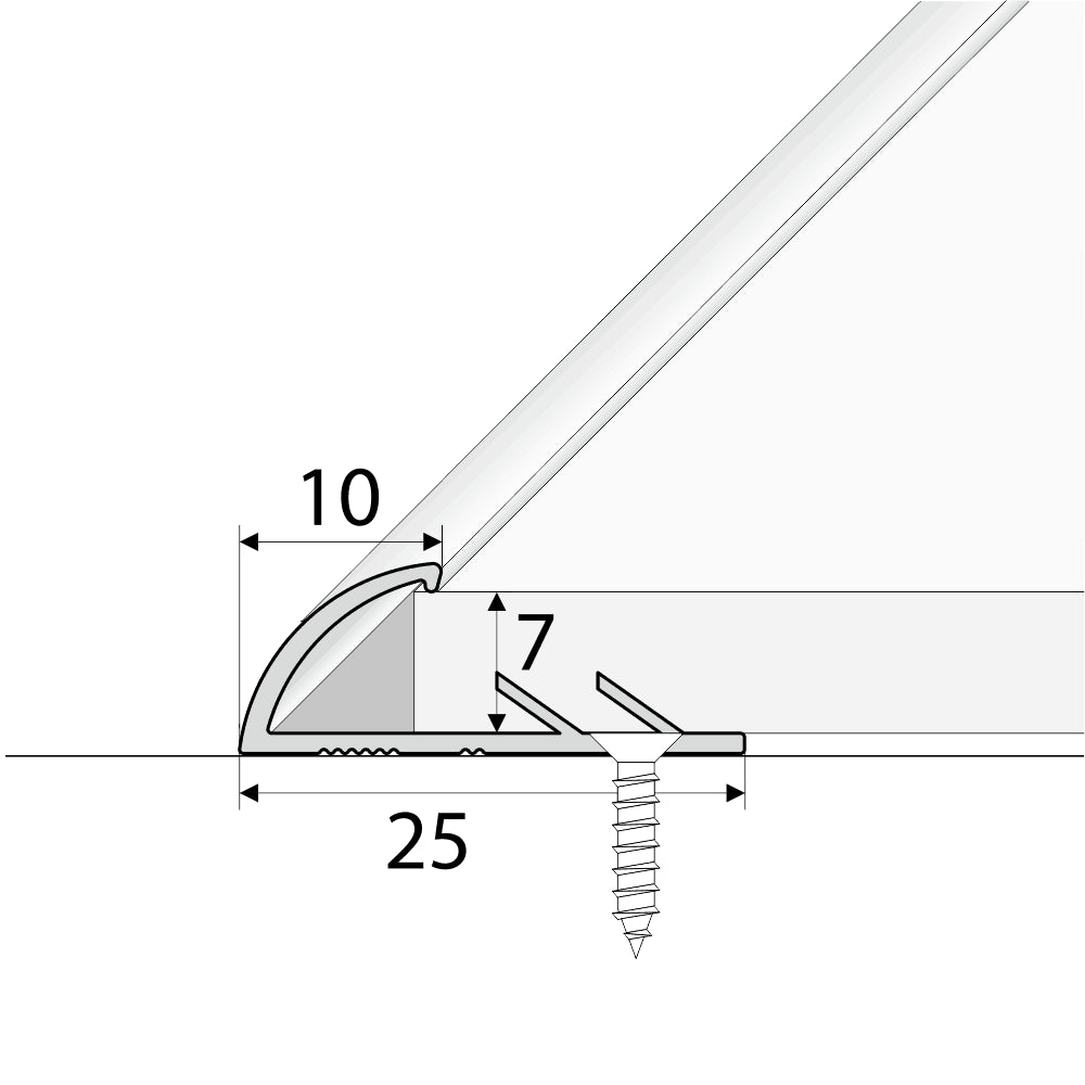 C07 Aluminium Single Edge Carpet Profile