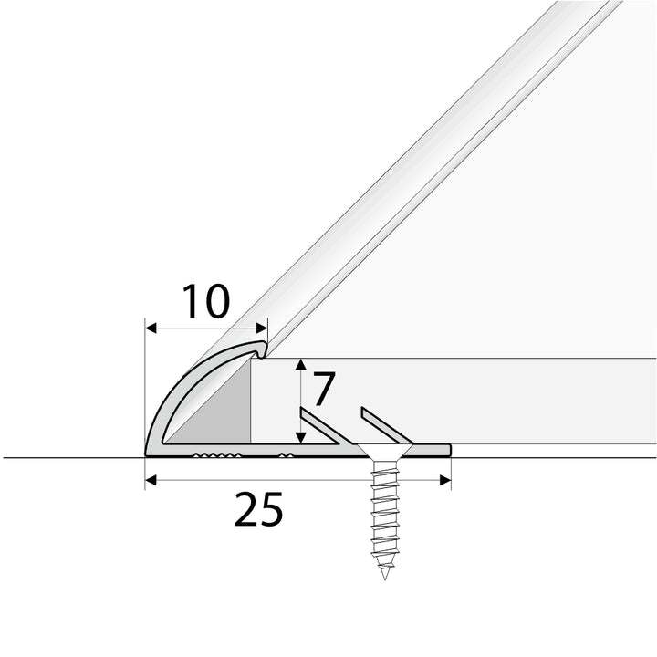 C07 10mm Anodised Aluminium Single Edge Carpet Profile for Safe and Neat Carpet Edge Finishing UK 1