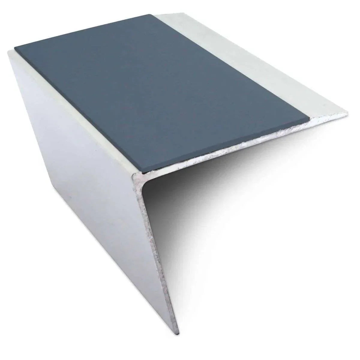 NSL26 67×55mm DDA compliant aluminium non-slip stair nosing edge trim with PVC insert fitted to a UK stair edge. 5