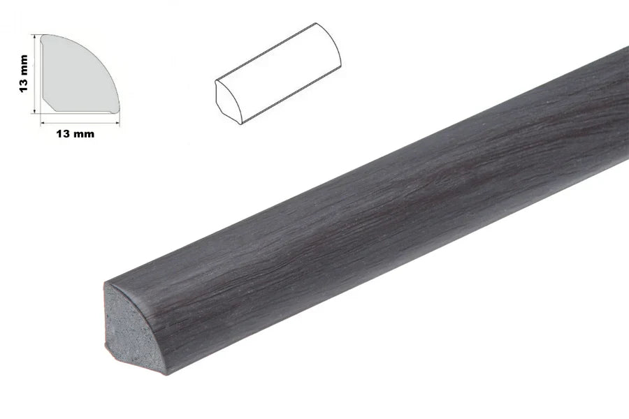 Decorative Flooring Window Edge Beading Worktop Strip uPVC 13mm Quadrant Trim Moulding