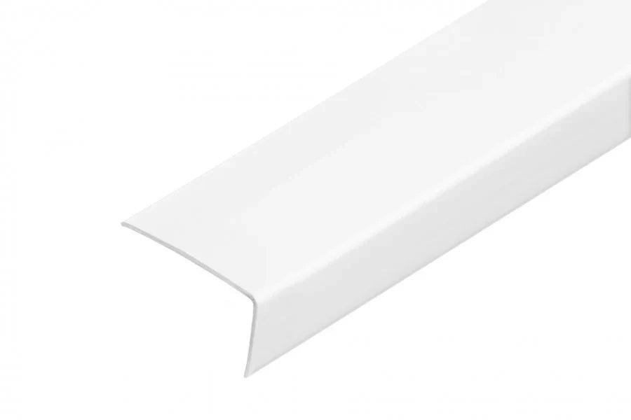 Equal & Unequal Edge Protector White PVC Plastic Corner Angle Trim 90°