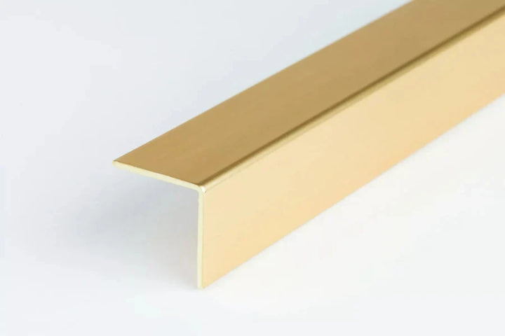 Equal & Unequal Gold & Silver Brushed Finish PVC Plastic Corner Angle Trim Profiles 90°