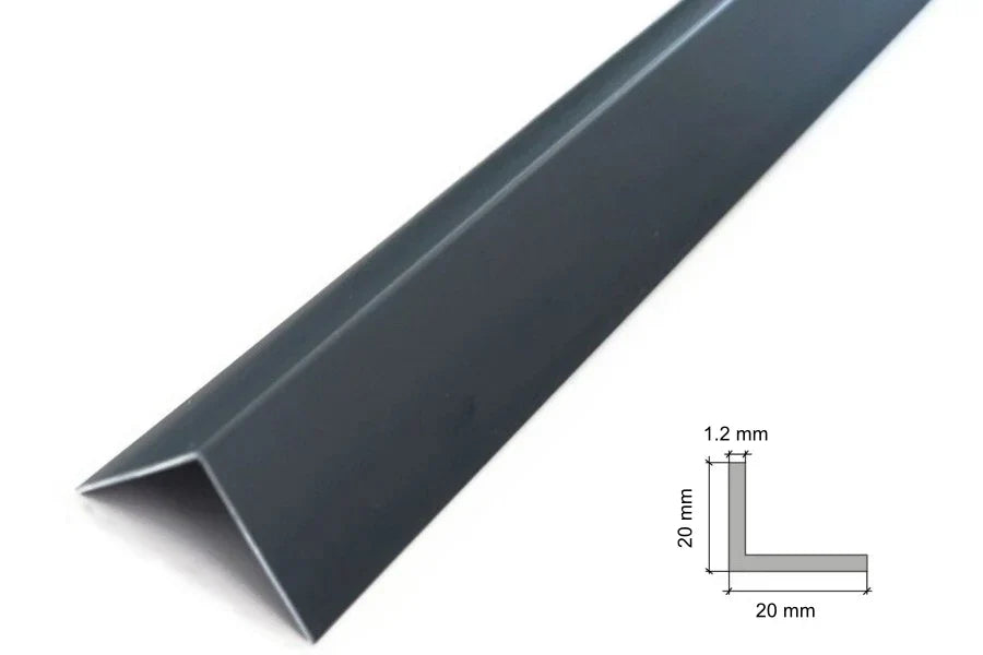 Equal & Unequal RAL 7016 Edge Protector Anthracite PVC Plastic Corner Angle Trim 90°