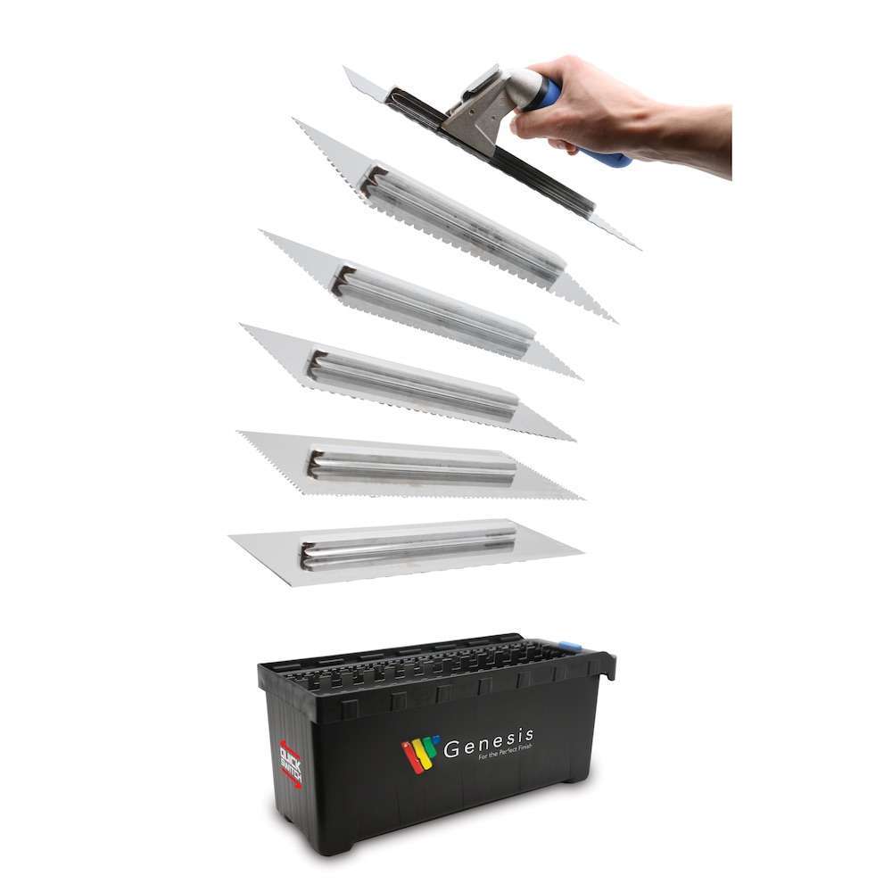 Interchangeable Multi Blade Notched Flooring Trowel