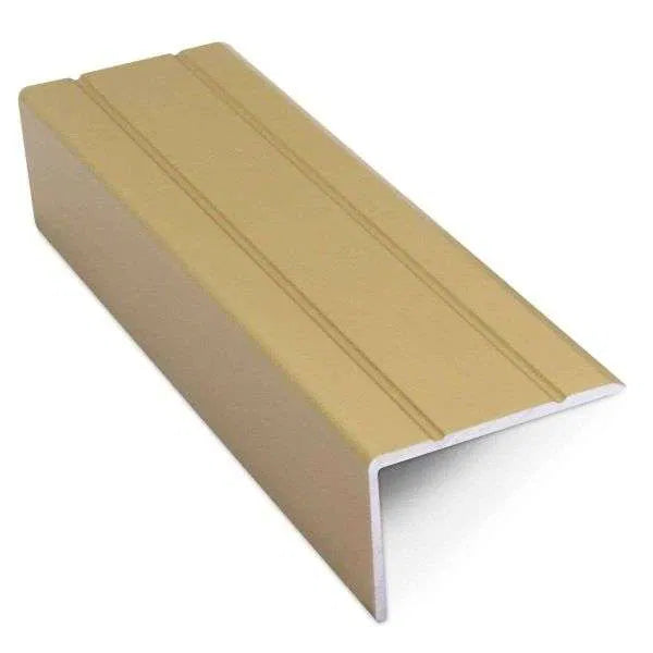 NAS aluminium retro fit self-adhesive non-slip stair nosing installed on stairs for safety and long-lasting edge protection. 2