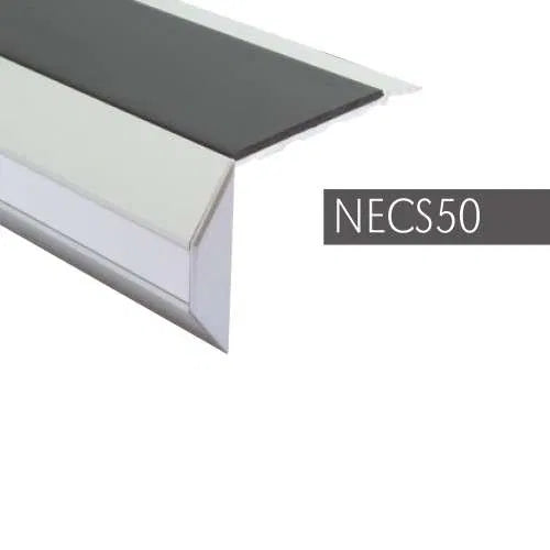 NECS50 End Caps 2Pk for NSLR50 77.5x48.5mm Non-Slip Stair Nosing | Neat Finish 1