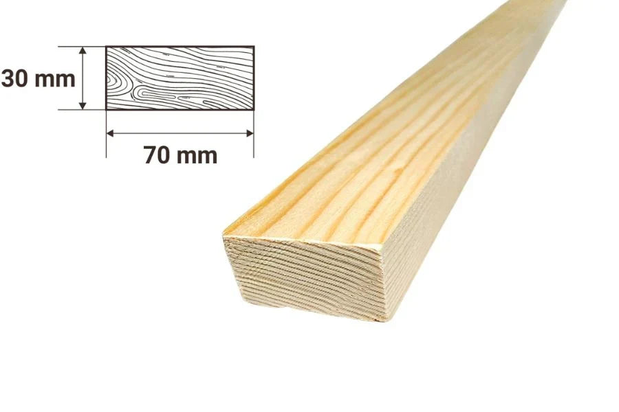 PSE Beam Pine Wood Strip Smooth Sawn Moulding Battens Planed Wooden Timber