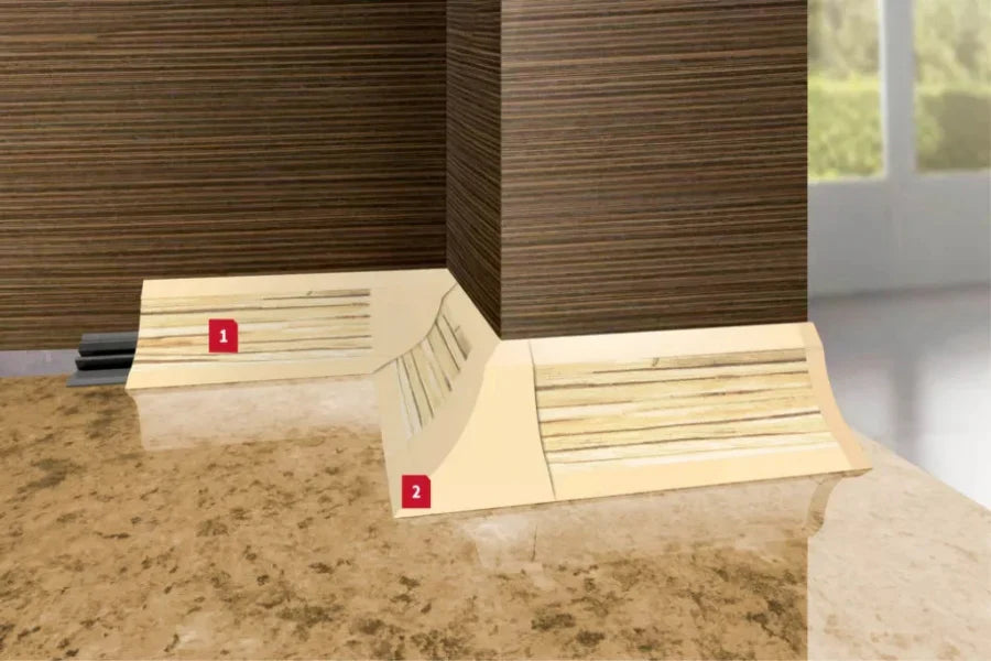 PVC Splashback Trim Worktop Edging Profile Kitchen Bathroom Accessory