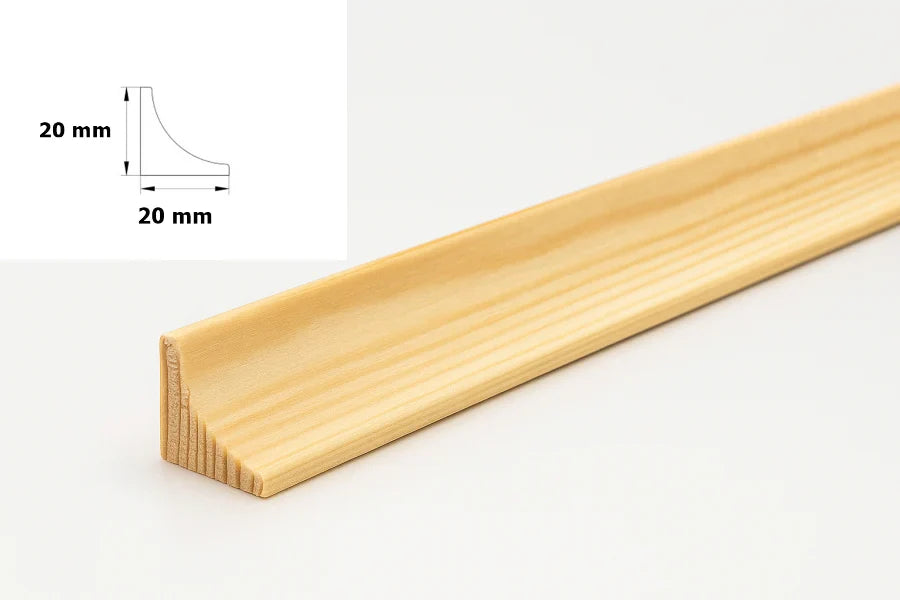Pine Wood Natural Moulding Scotia Trim Decorative Skirting Edge Strip