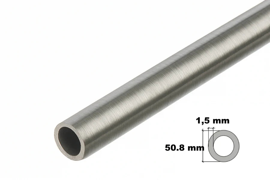 Stainless Steel Round Tube Pipe 304 Grade  – 1m / 39.37" Length