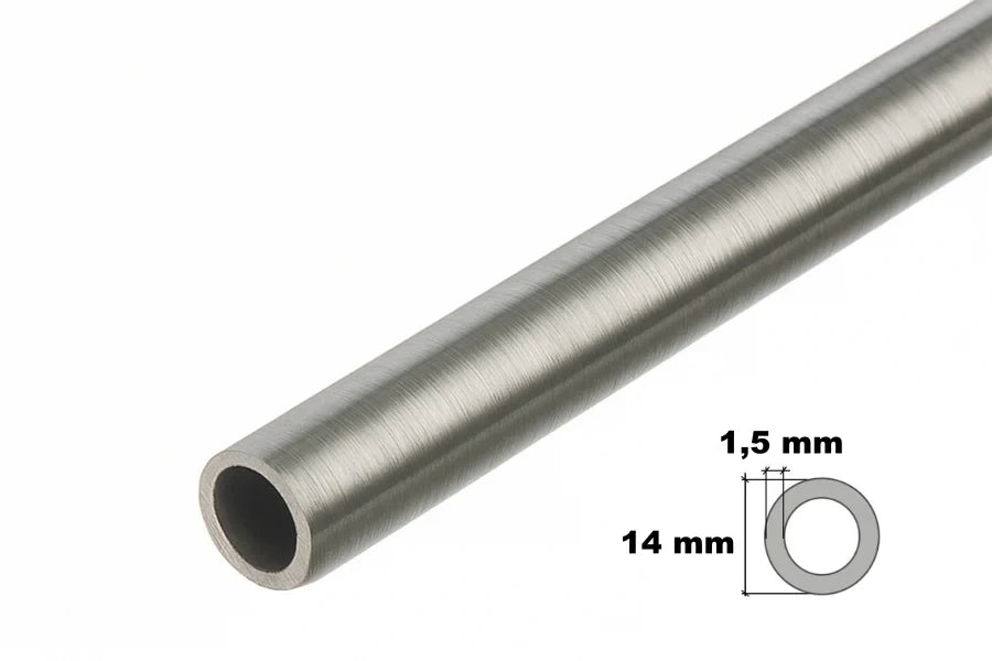 Stainless Steel Round Tube Pipe 304 Grade  – 1m / 39.37" Length