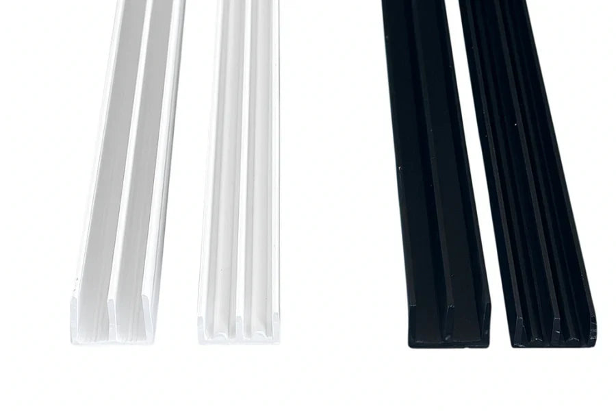 Vivarium Top & Bottom Double Channel Glass Runners Track