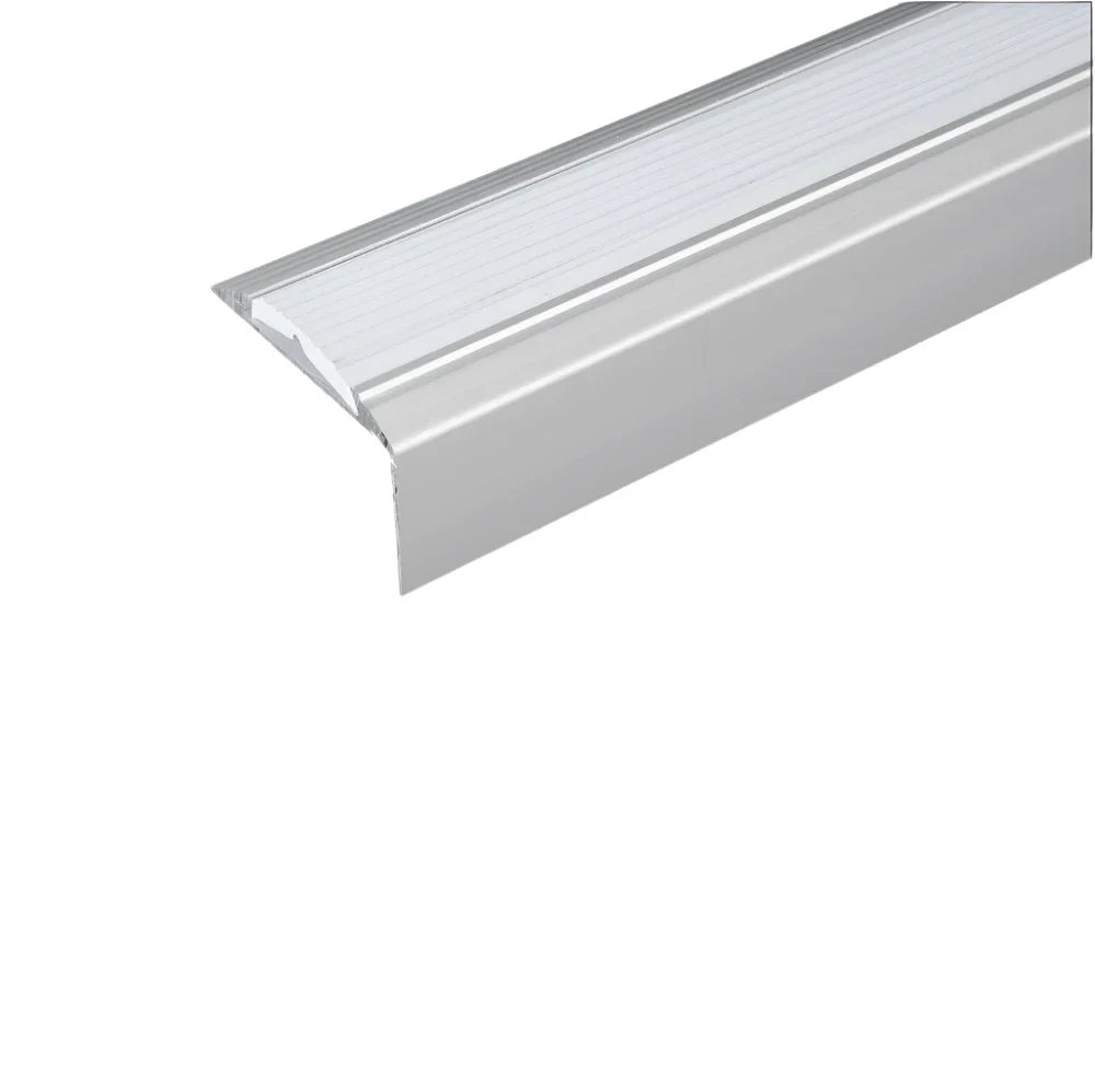 A38 46x30mm anodised aluminium non-slip rubber stair nosing edge trim for UK stair safety & step protection 5