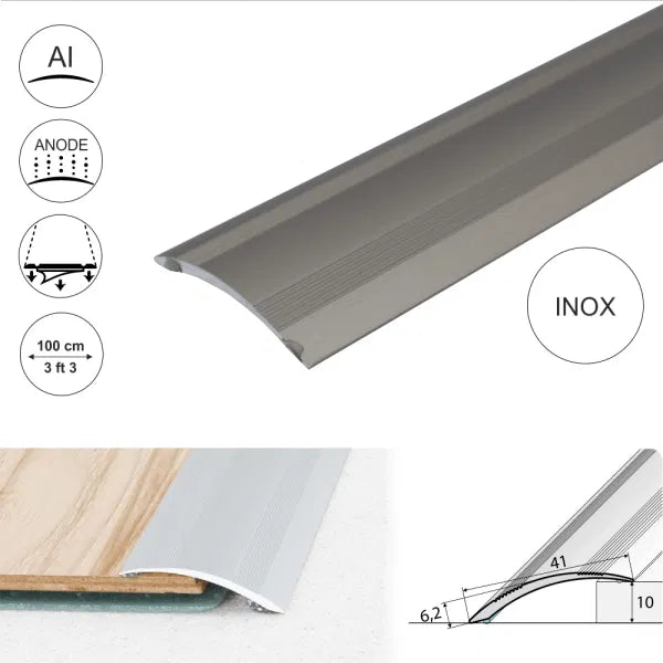 A48 41mm anodised aluminium self adhesive door threshold ramp profile for smooth UK floor transitions 5