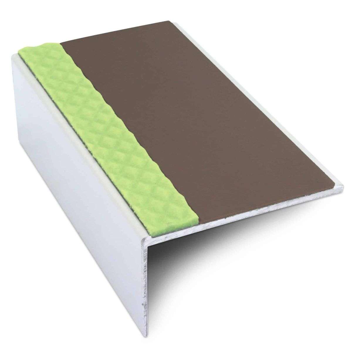 ASL01 56x32mm Aluminium Non Slip Stair Nosing Edge Trim With Pvc Insert