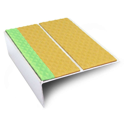 ASL09 Tredsafe 85x30mm Aluminium Non Slip Stair Nosing Edge Trim With Pvc Insert