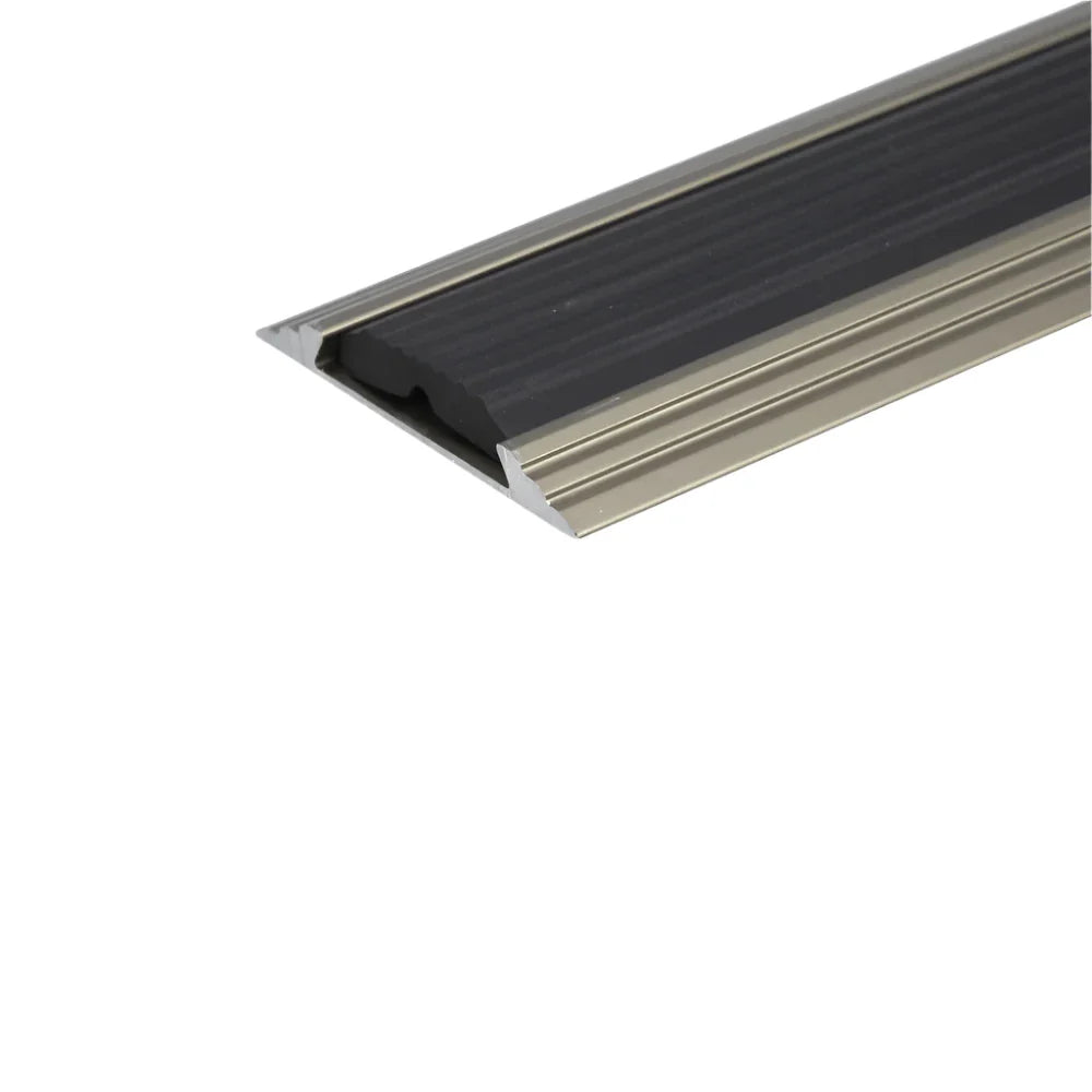 A10 50mm anodised aluminium flat non slip door threshold strip for UK doorways and floor transitions 2