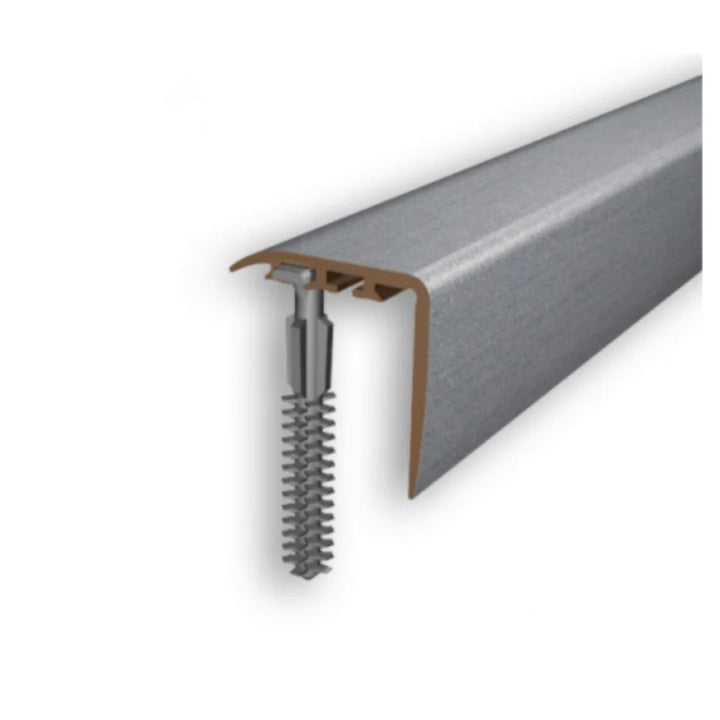 D-K0200 PVC wood effect stair nosing edge trim 30x30mm for residential and commercial staircases