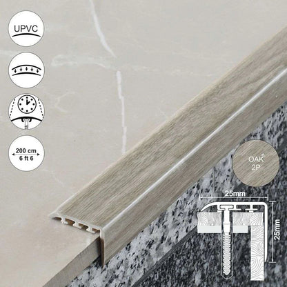D-K0100 Pvc Wood Effect Stair Nosing Edge Trim ( 45 x 22mm )
