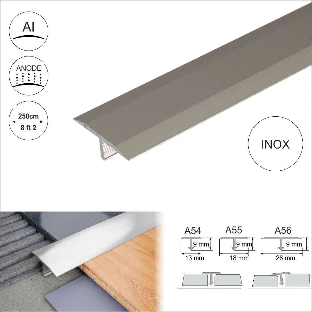 A55 18mm Aluminium T Bar Threshold Trim | Tile Edge Protection & Smooth Transition 6