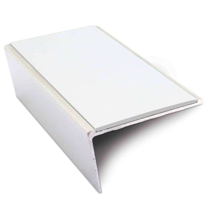 NSL02 57 x 32mm Aluminium Non Slip Stair Nosing Rakeback Edge Trim With Pvc Insert