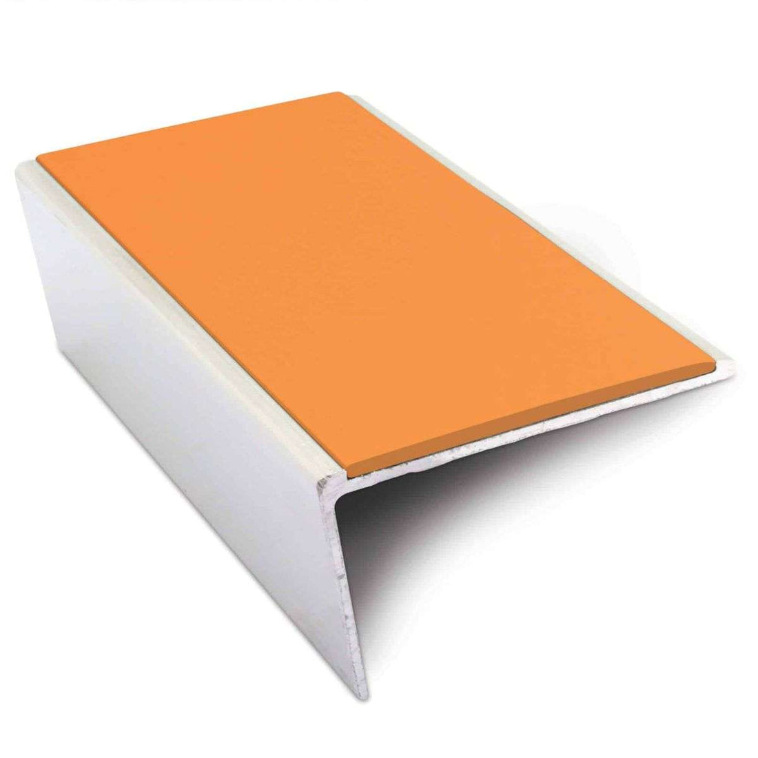 NSL02 57 x 32mm Aluminium Non Slip Stair Nosing Rakeback Edge Trim With Pvc Insert