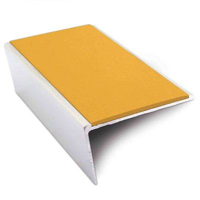 NSL02 57 x 32mm Aluminium Non Slip Stair Nosing Rakeback Edge Trim With Pvc Insert