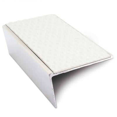 NSL02 Tredsafe 57 x 32mm Aluminium Non Slip Stair Nosing Rakeback Edge Trim With Pvc Insert