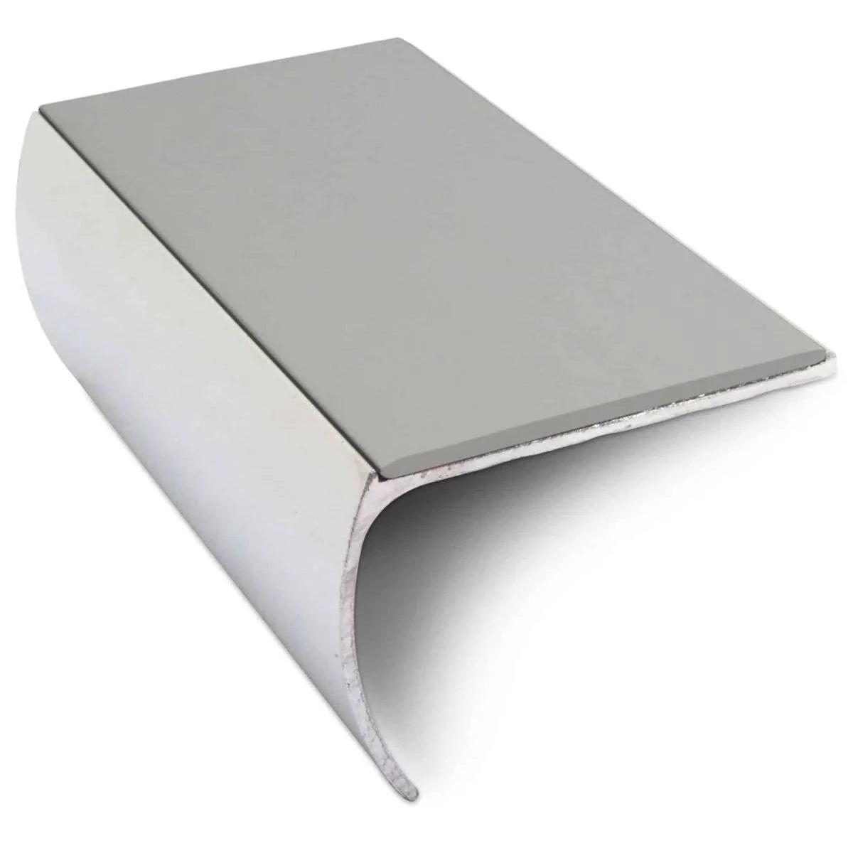 NSL03 57 x 40mm Aluminium Non Slip Stair Nosing Bullnose Edge Trim With Pvc Insert