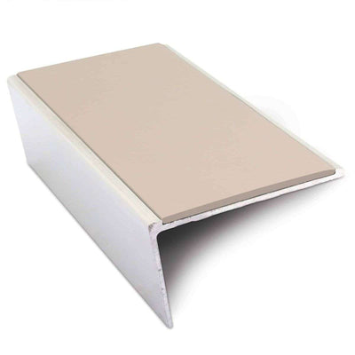 NSL02 57 x 32mm Aluminium Non Slip Stair Nosing Rakeback Edge Trim With Pvc Insert