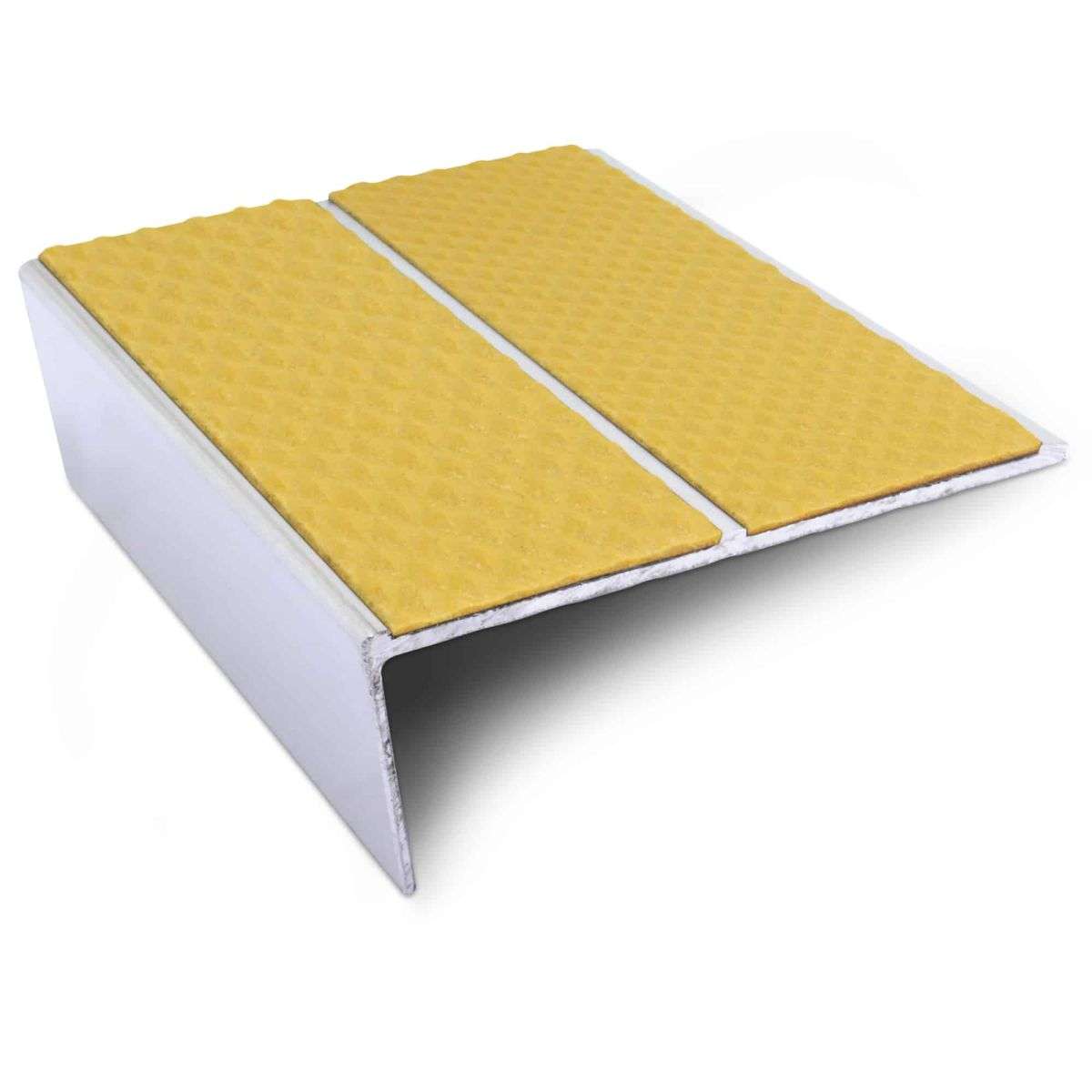 NSL10 Tredsafe 85 x 32mm Aluminium Non Slip Stair Nosing Edge Trim With Pvc Insert