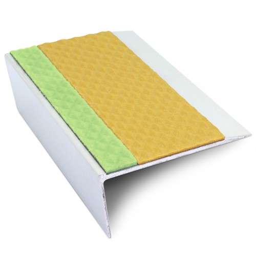 ASL15 Tredsafe 66x32mm Aluminium Non Slip Stair Nosing Edge Trim With Pvc Insert